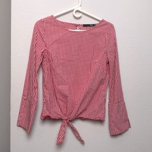 Red/White Gingham Top